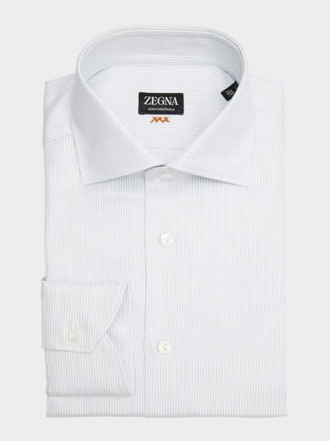 Men's Narrow Stripe Centoventimila Cotton Dress Shirt