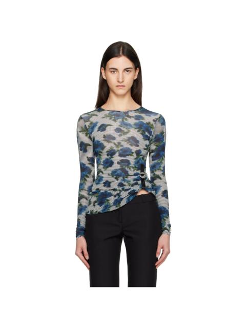 Blue & White Suspended ASCII T-shirt