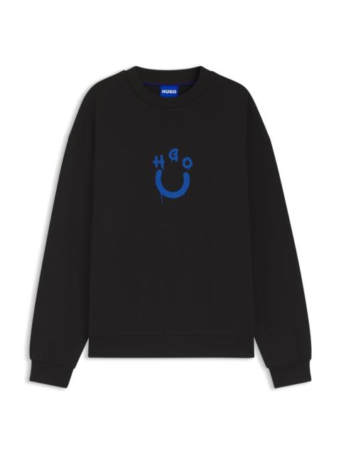 COTTON-TERRY SWEATSHIRT WITH HAPPY HUGO