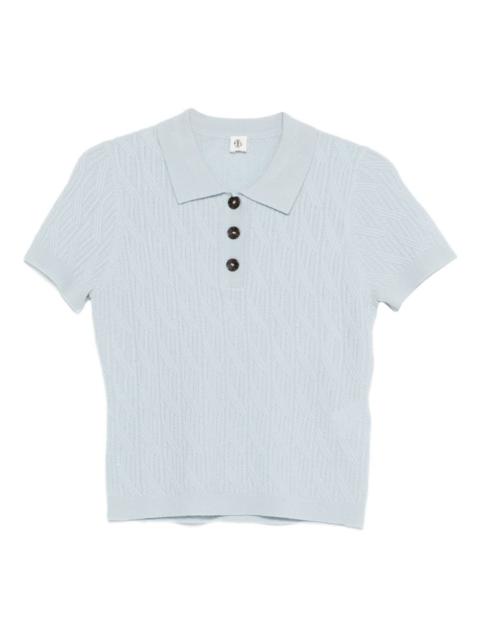 Como cable buttoned polo shirt