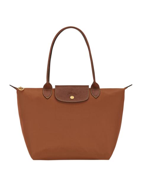 Le Pliage Original M Tote bag Cognac - Recycled canvas