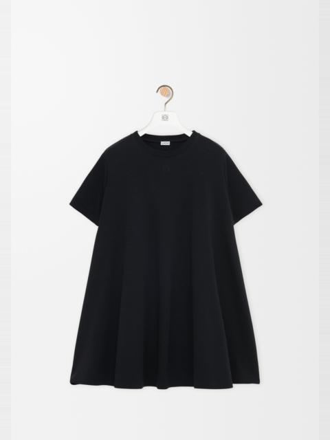 Trapeze dress in cotton blend