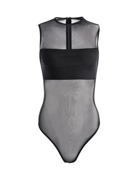 NICHOL HIGH NECK SLEEVELESS MESH BODYSUIT