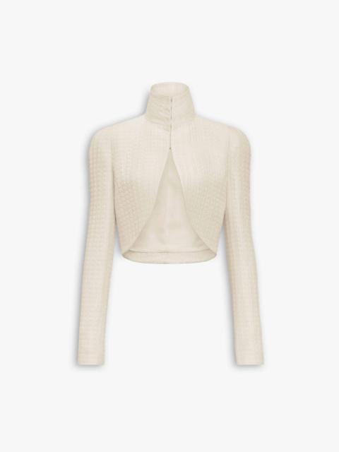 SILK CLOQUÉ CROPPED JACKET