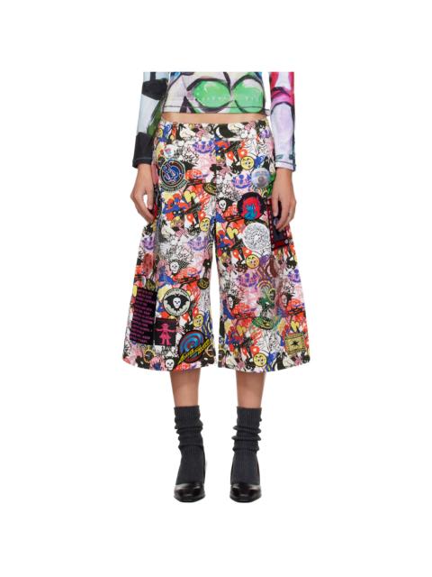 Multicolor Cosmos Denim Shorts