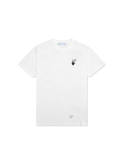 OFF-WHITE Slim Fit Caravaggio Saint Jerome Writing Arrows T-Shirt White
