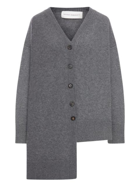asymmetric cashmere cardigan