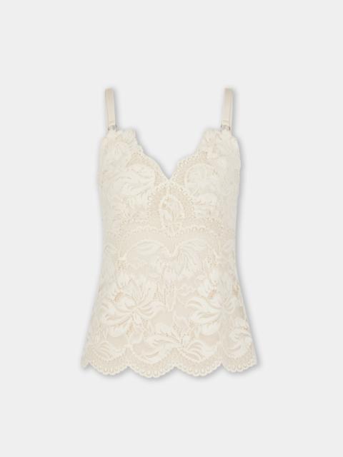IVORY TANK TOP IN LACE