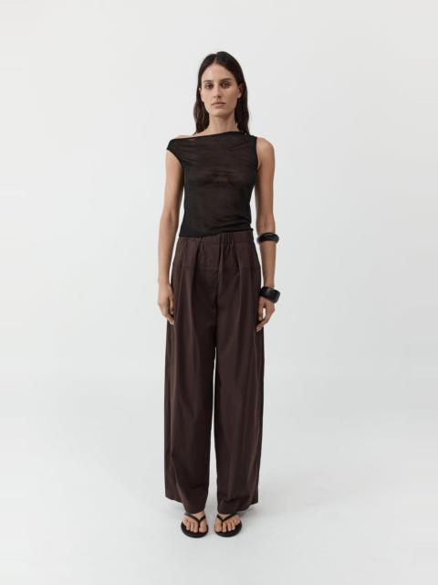 Relaxed Pleat Pants - Bark