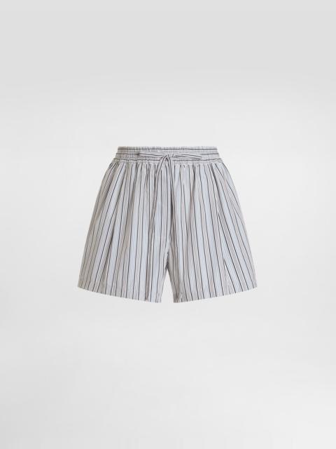 Striped poplin culottes shorts