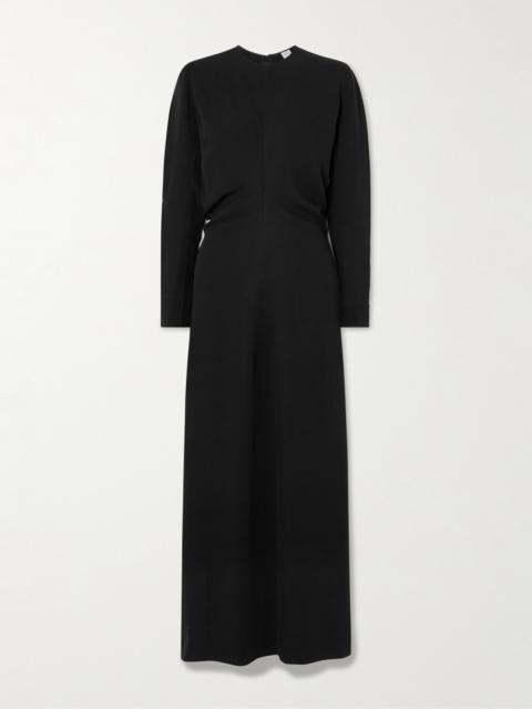 Garderob Gathered Crepe Maxi Dress