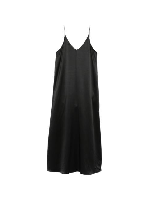 V-neck slip midi dress