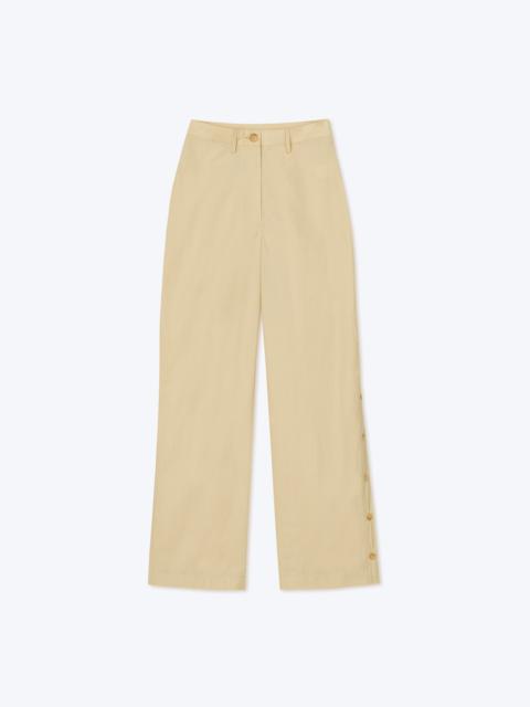 NESSA - Cotton straight-leg pants - Creme