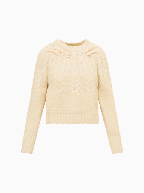 Sloanna Knit Cotton Ribbon Pullover