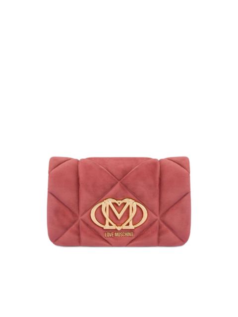 quilted logo-plaque shoulder bag