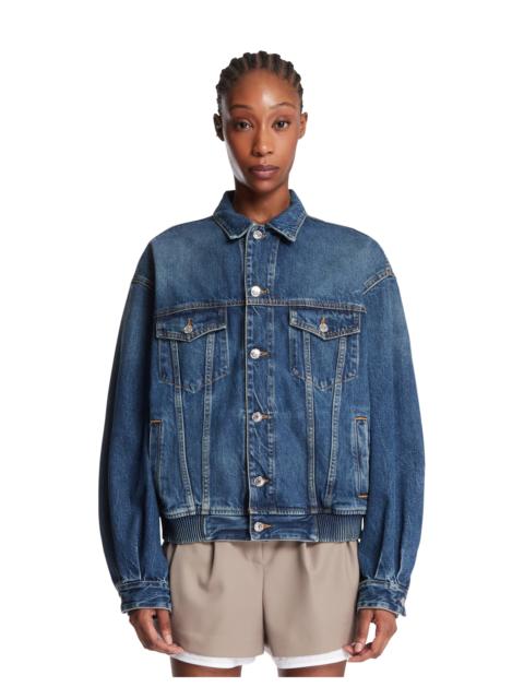 Blue Vanni Denim Bomber Jacket