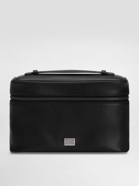 Calfskin nappa leather toiletry bag