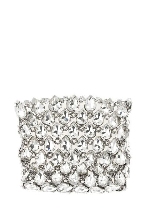 'Silver Crystal Chainmail Mini' clutch