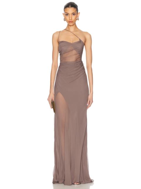 Strappy Diaphanous Gown