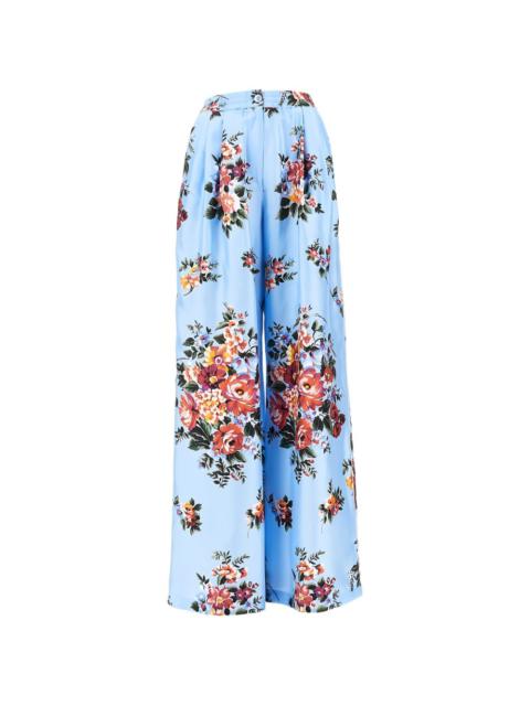 floral-pattern trousers