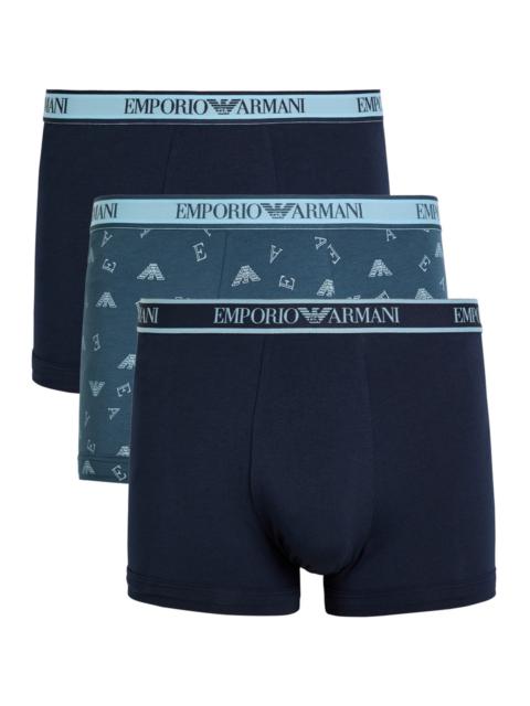 Emporio Armani Logo Stretch-cotton Trunks