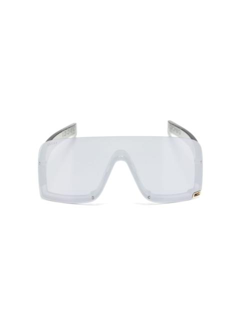 logo-plaque shield-frame sunglasses