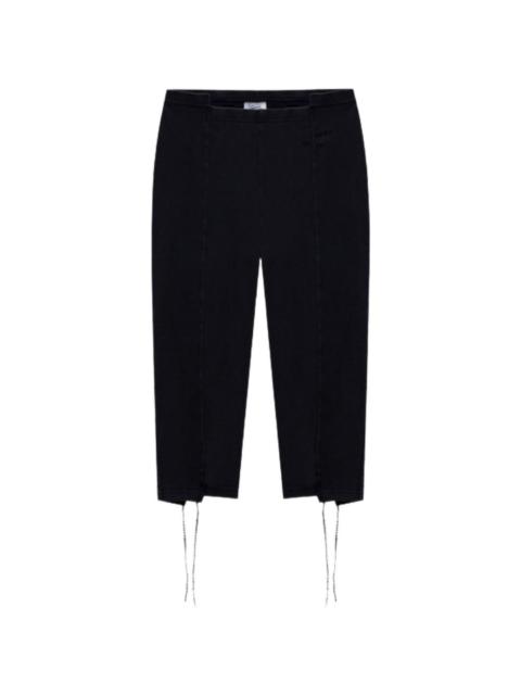 Cut-Up Capri cotton trousers