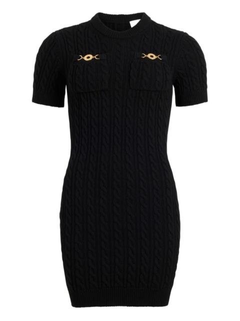 cable-knit mini dress
