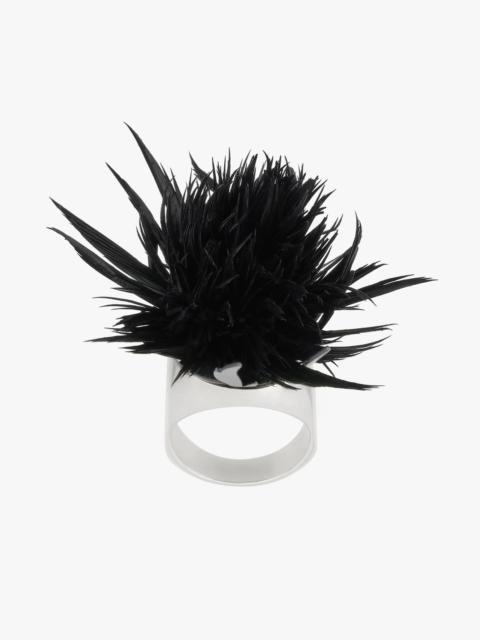THISTLE RING WITH FEATHERS