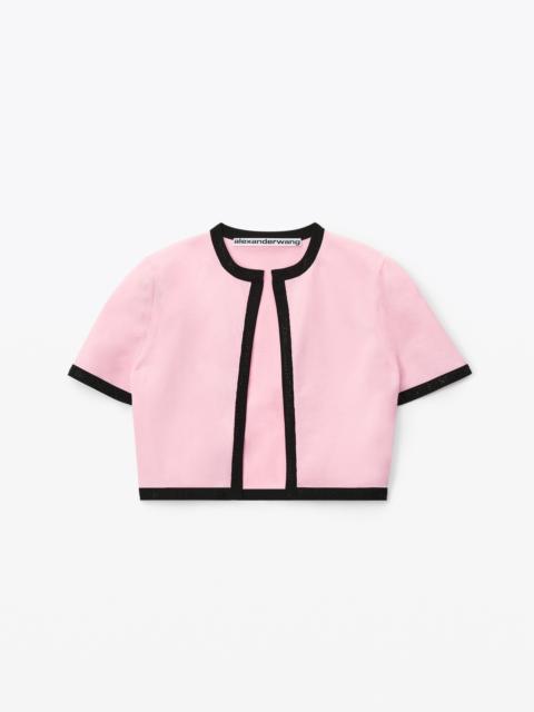 CROPPED CARDIGAN IN COMPACT NYLON