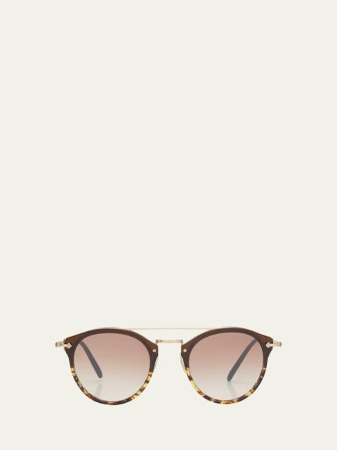 Remick Filigree Acetate & Metal Aviator Sunglasses