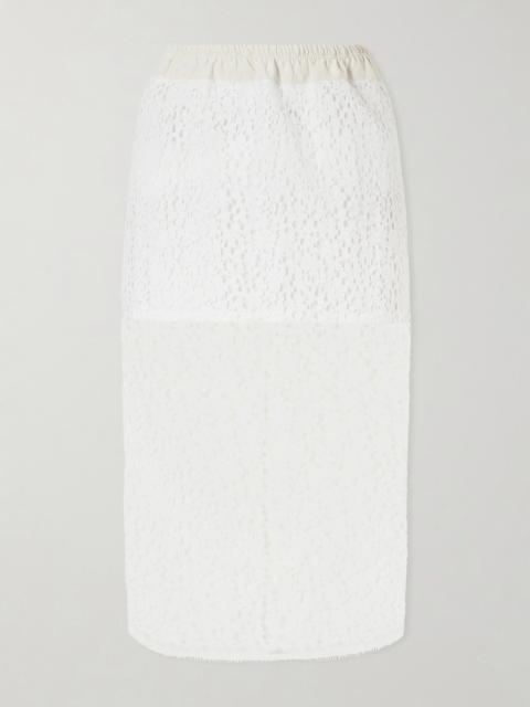 Cotton-lace Midi Skirt