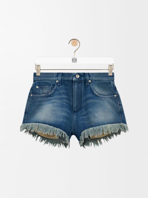 Anagram shorts in denim