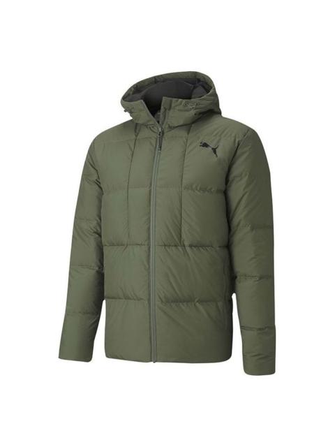 PUMA Essentials Down Jacket 'Green Black' 585534-64