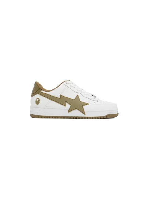 White & Beige STA OS #2 Sneakers