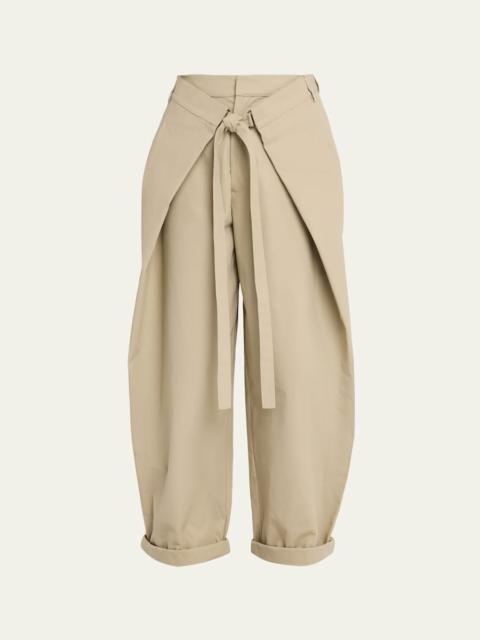 Stela Tie-Front Barrel Pants