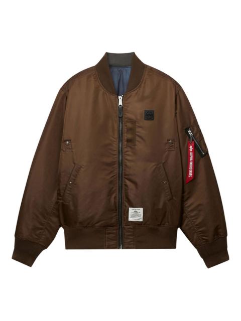logo-patch bomber jacket