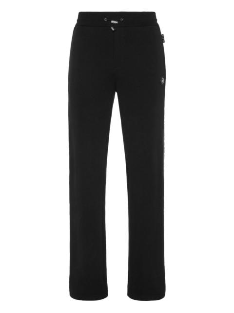 logo-tape fleece track pants