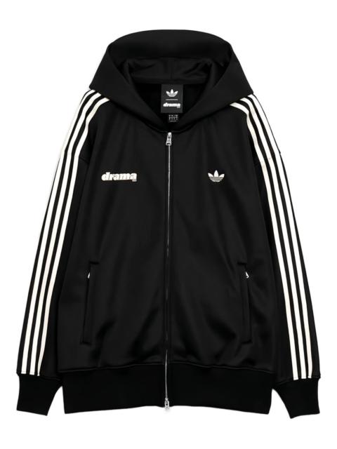 zip up striped hood