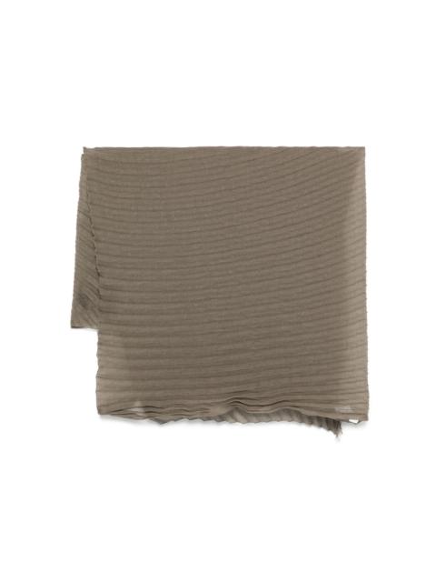 pleated silk scarf