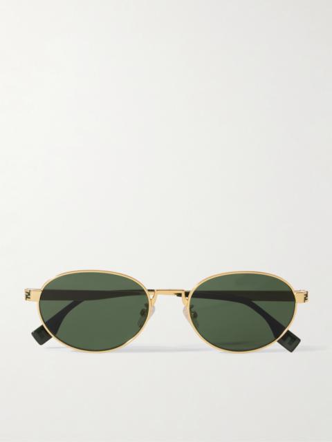 Fendi Sky Round-frame Gold-tone Sunglasses