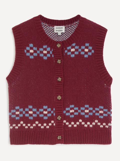 Sofie Novelty Intarsia Wool Vest