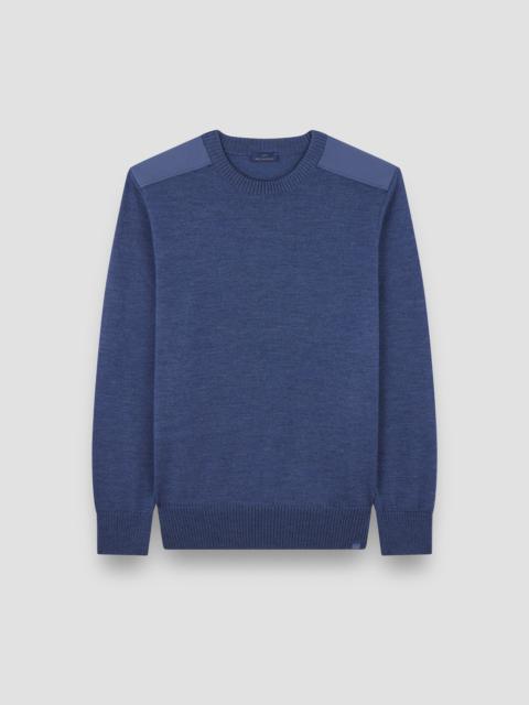 SOFT COOL TOUCH WOOL CREWNECK SWEATER WITH TYPHOON® DETAILS