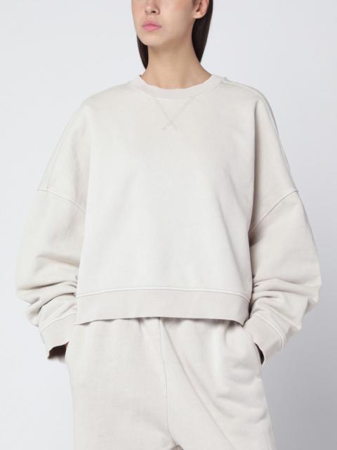 Oversized white crewneck sweatshirt