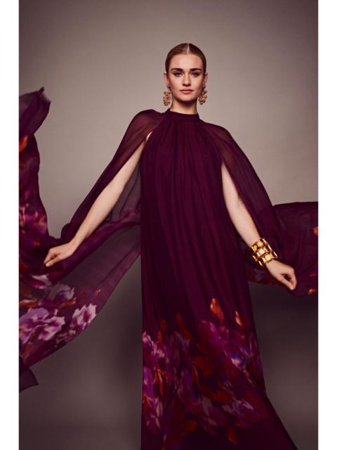 Tiana Gown - Mixed Berry Ikat Border