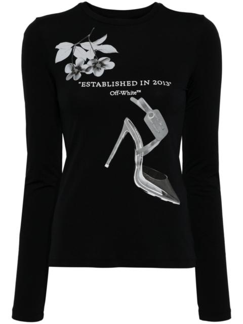 X-Ray-print longs-sleeve T-shirt