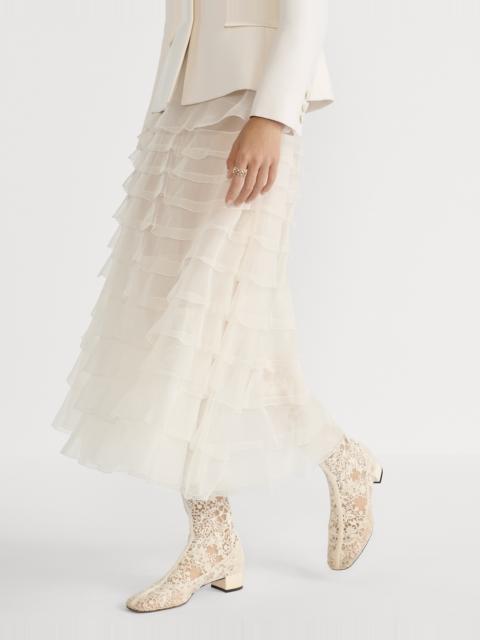 Mid-Length Ruffled Skirt