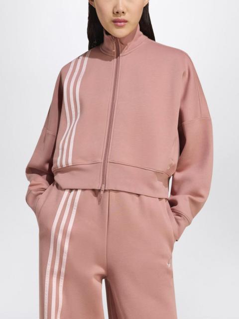 Off Placed 3-Stripes zip sweatshirt pink