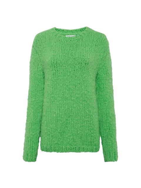Lawrence Knit Sweater in Florescent Green Cashmere