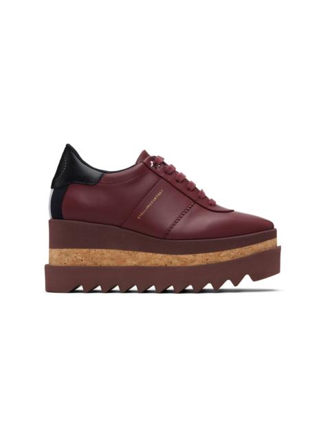 Burgundy Sneak-Elyse Platform Sneakers